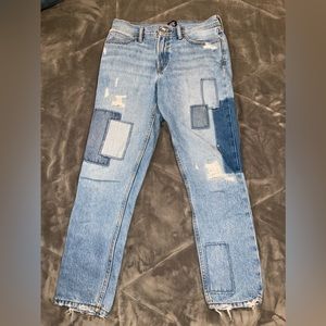 BDG Urban Outfitters Dad Taper Slim Patchwork Jeans